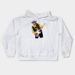 Hank Williams Jr. - An illustration by Paul Cemmick Kids Hoodie